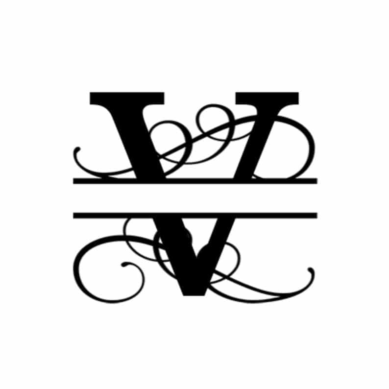 V - Alphabet Monogram Personalized Wall Art - sa16222 – Specialty