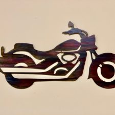 Metal wall art of motorcycle